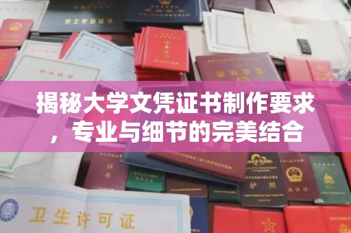 锦屏揭秘大学文凭证书制作要求，专业与细节的完美结合